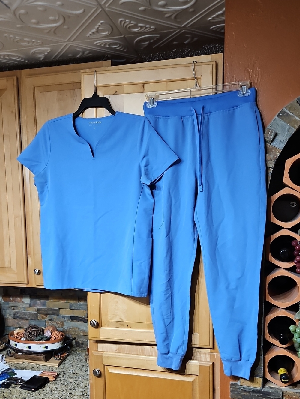 Mandala Blue Scrubs Scrub Set Jogger